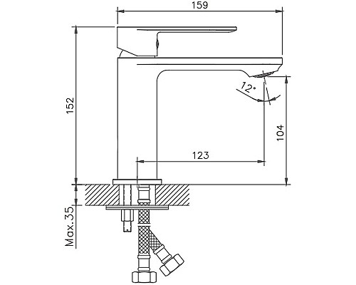 Смеситель для раковины Haiba HB10590-7 Черный