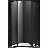 Душевой уголок Vincea Penta 100х100 VSP-3P100CLB профиль Черный стекло прозрачное