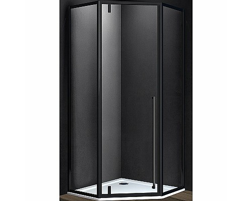 Душевой уголок Vincea Penta 100х100 VSP-3P100CLB профиль Черный стекло прозрачное