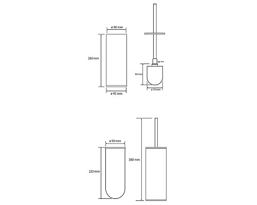Ершик для унитаза Bemeta Omega 102313056 Хром