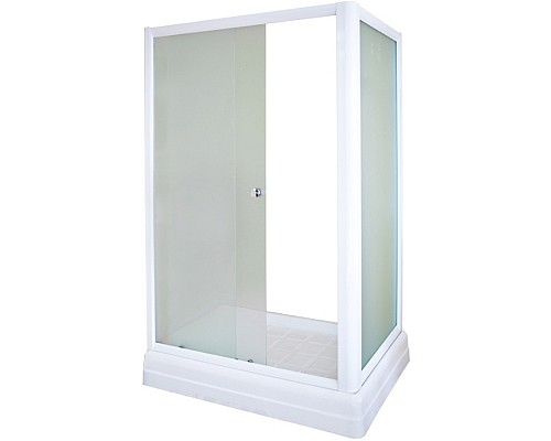 Душевой уголок Radomir Верчелли 121x84 1-09-1-0-0-0121 профиль Белый стекло матовое