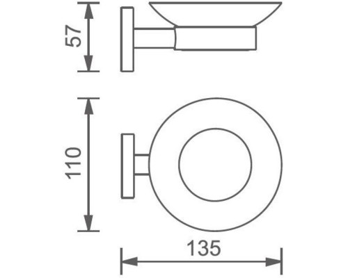 Мыльница для ванной Aquanet