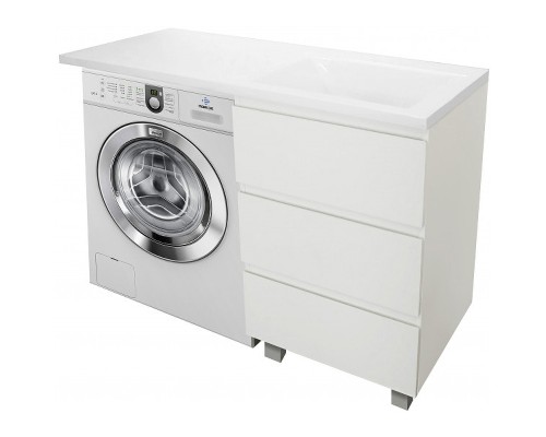 Тумба с раковиной Эстет Dallas Luxe 120 R ФР-00001923 Белая