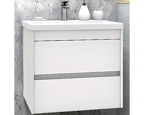 Тумба под раковину Art&Max Family-580-2C-SO-BL подвесная Белый глянец