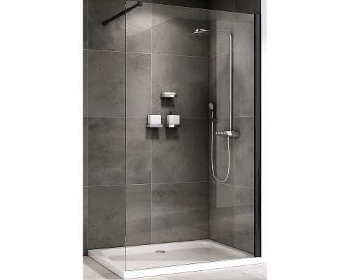 Душевая перегородка Abber Immer Offen 120 AG61120B8 профиль Черный стекло прозрачное