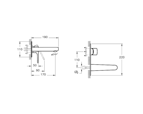 Смеситель для раковины Vitra Root Round Медь