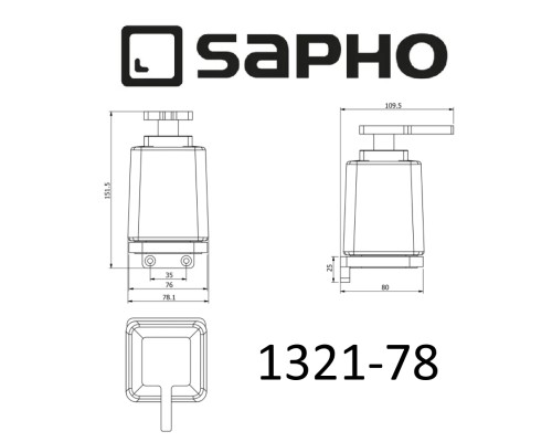 Дозатор для жидкого мыла Sapho Olymp 1321-78 Хром