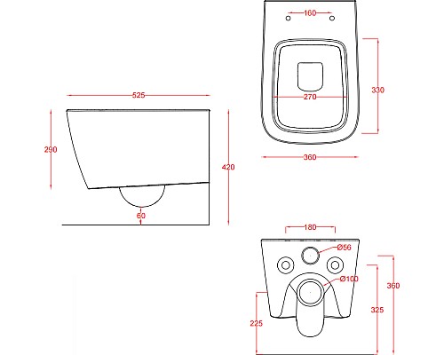 Унитаз Artceram A16 ASV003 05 00 подвесной Белый матовый