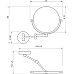 Косметическое зеркало Migliore Complementi 21987 с увеличением Медь