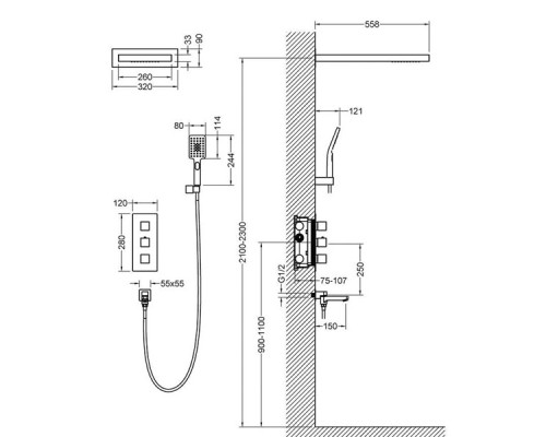 Душевая система Timo Petruma SX-5079/00SM с термостатом Хром