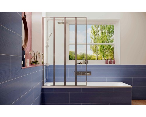 Шторка на ванну Ambassador Bath Screens 120х140 профиль Хром стекло прозрачное