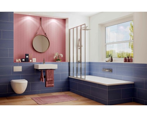 Шторка на ванну Ambassador Bath Screens 120х140 профиль Хром стекло прозрачное