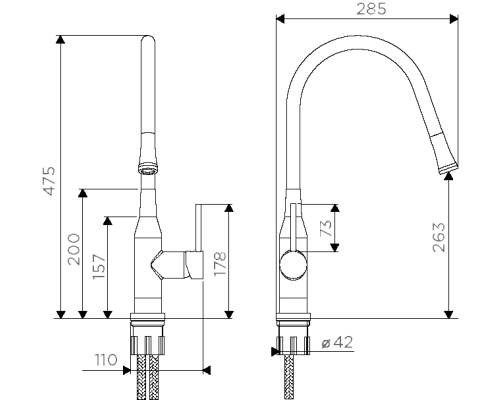 Смеситель для кухни Omoikiri Yatomi-BN-R 4994248