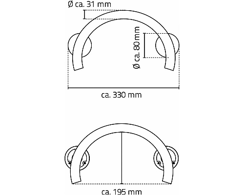 Поручень Ridder Art А261100 Хром