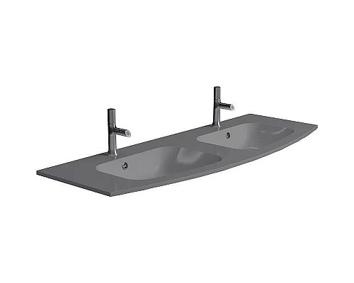 Раковина Jacob Delafon Nona 140 EB1887RU-DE4 двойная Серая матовая Раковина Jacob Delafon Nona 140 EB1887RU-DE4 двойная Серая матовая