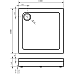 Акриловый поддон для душа Bas Форум 100х100 ПН00051 Белый