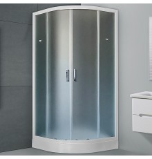 Душевой уголок Royal Bath HK 100х100 с поддоном профиль Белый стекло матовое