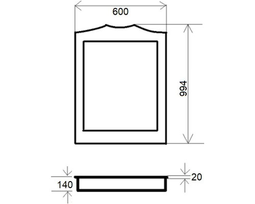 Зеркало Orange Classic 60 Белое