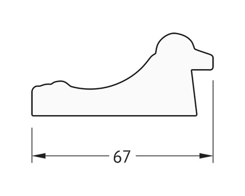 Зеркало Evoform Definite 136х76 BY 1106 в багетной раме - Состаренное золото 67 мм