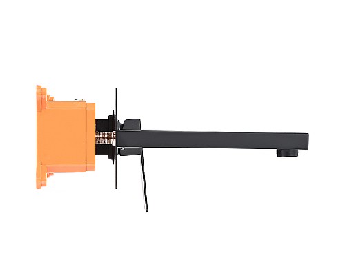Смеситель для раковины Orange Lutz M04-722b Черный матовый