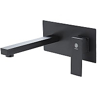 Смеситель для раковины Orange Lutz M04-722b Черный матовый