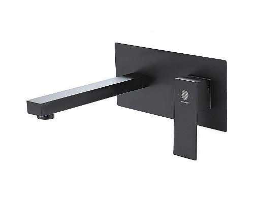 Смеситель для раковины Orange Lutz M04-722b Черный матовый