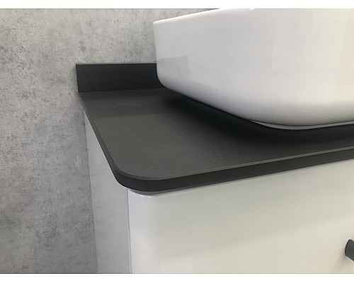 Тумба с раковиной Comforty Амстердам 75 00-00004668 подвесная Белая глянцевая