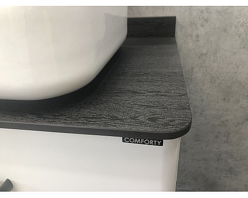 Тумба с раковиной Comforty Амстердам 75 00-00004668 подвесная Белая глянцевая