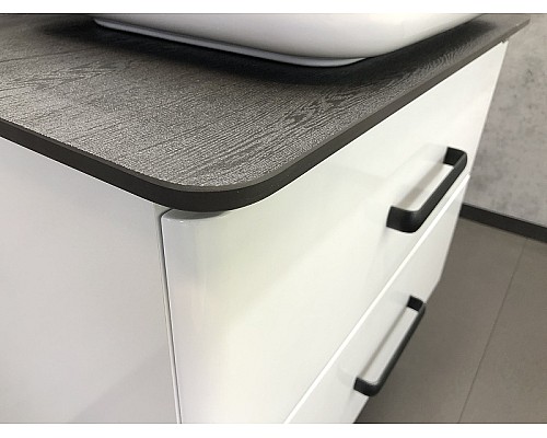 Тумба с раковиной Comforty Амстердам 75 00-00004668 подвесная Белая глянцевая