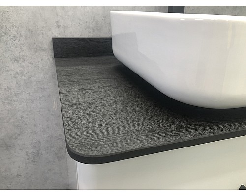 Тумба с раковиной Comforty Амстердам 75 00-00004668 подвесная Белая глянцевая