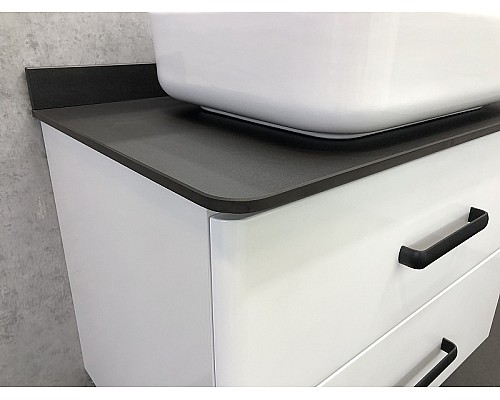 Тумба с раковиной Comforty Амстердам 75 00-00004668 подвесная Белая глянцевая