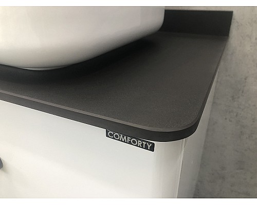 Тумба с раковиной Comforty Амстердам 75 00-00004668 подвесная Белая глянцевая