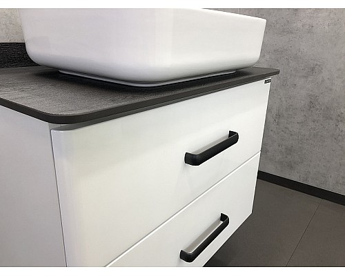 Тумба с раковиной Comforty Амстердам 75 00-00004668 подвесная Белая глянцевая