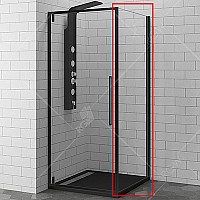 Душевая стенка RGW Z-050-3 100 352253100-14 профиль Черный стекло прозрачное
