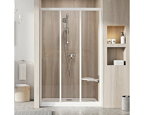 Душевая дверь Ravak Supernova ASDP3-80 00V401R2Z1 профиль Белый стекло Transparent