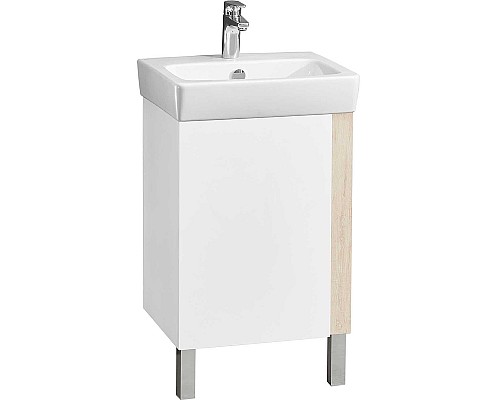 Тумба под раковину Aquaton Кантри 50 1A257801AHB20 Белая глянцевая Дуб верона