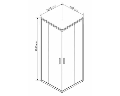 Душевой уголок Vincea Garda 120х80 VSS-1G8012CH профиль Хром стекло шиншилла