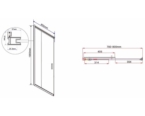 Душевой уголок Vincea Garda 120х80 VSS-1G8012CH профиль Хром стекло шиншилла