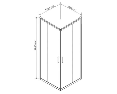 Душевой уголок Vincea Garda 120х80 VSS-1G8012CH профиль Хром стекло шиншилла