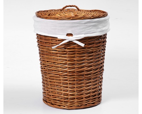 Плетеная корзина для белья WasserKRAFT WB-350-M с крышкой