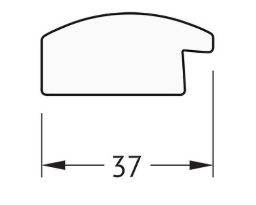 Зеркало Evoform Definite 140х50 BY 0717 в багетной раме - Черный дуб 37 мм