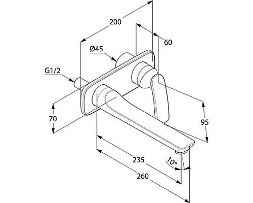 Смеситель для раковины Kludi Balance 522478775 Черный Хром