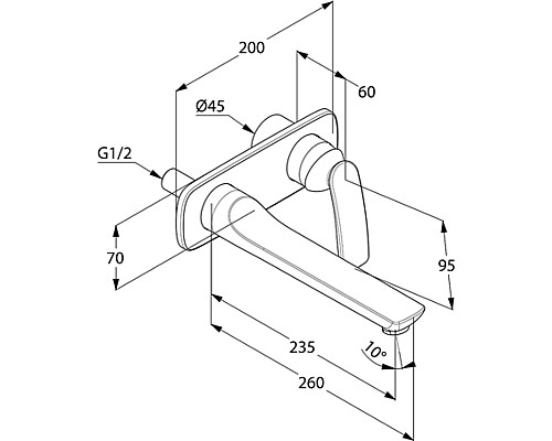 Смеситель для раковины Kludi Balance 522478775 Черный Хром