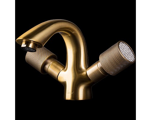 Смеситель для раковины Boheme Royal Cristal 311-Royal Бронза