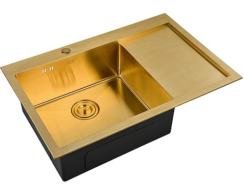 Мойка кухонная ZORG Inox PVD SZR-7851-L BRONZE