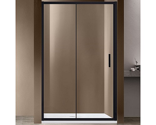 Душевая дверь Vincea Garda 140 VDS-1G140CLB профиль Черный стекло прозрачное