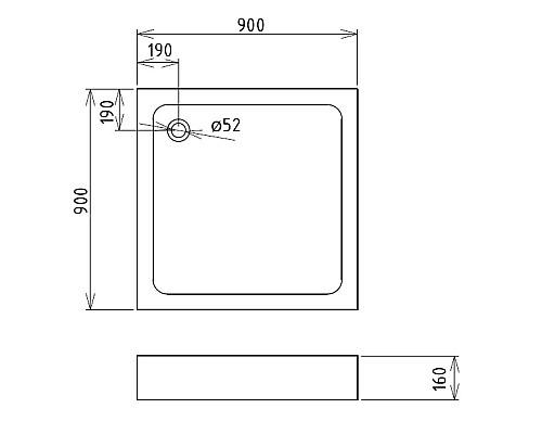Душевой поддон Gemy ST17T