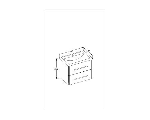 Тумба с раковиной Арабеско 60 Smile Z0000010901