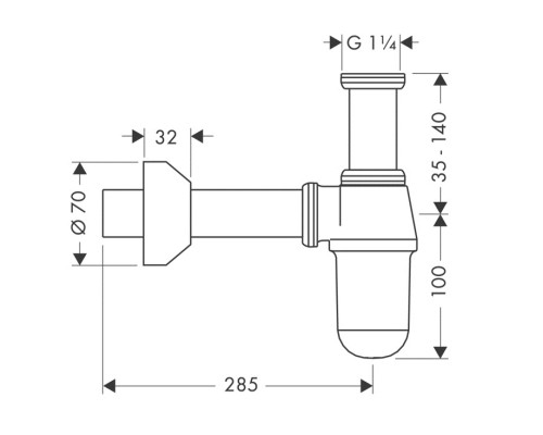 Сифон-стакан Hansgrohe