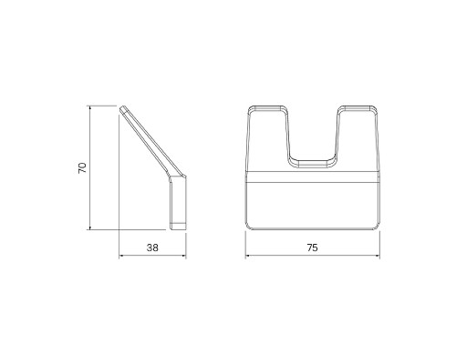 Двойной крючок Iddis Slide SLIGM20i41 Графит матовый
